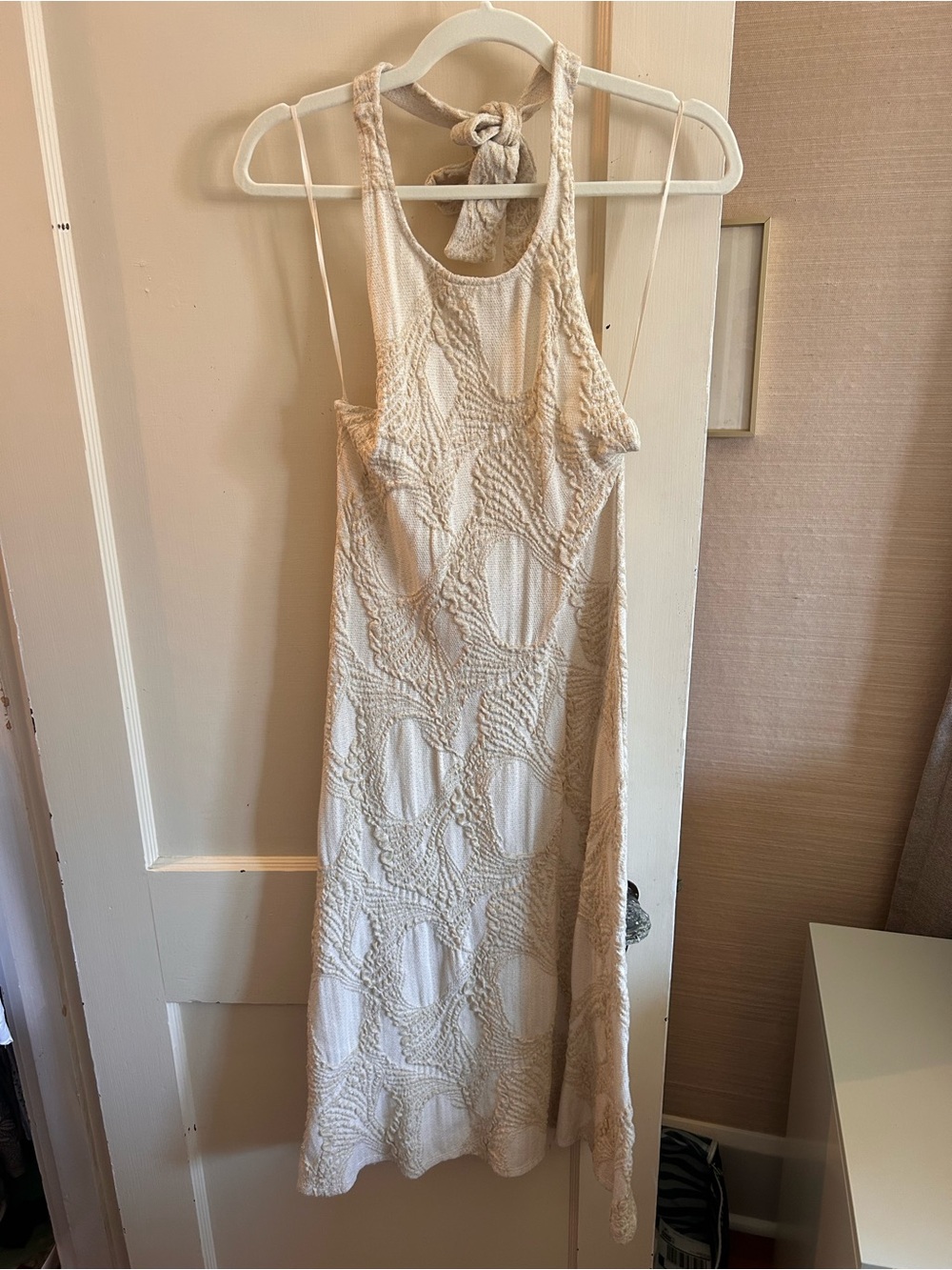 Zara Cream Halter Midi Dress - Picture 4 of 6
